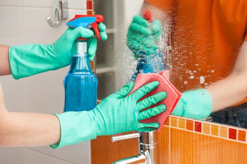 Cleaning a mixed-material building exterior in West London