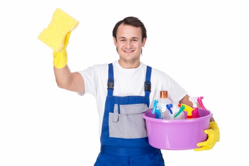 Cleaner in Ealing supporting a residential home cleaning visit