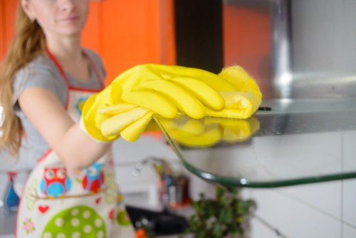 Commercial office cleaning in Ealing with attention to desks and floors